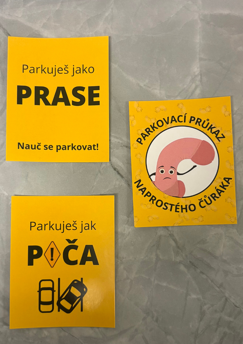 Balíček parkovacích samolepiek