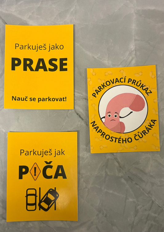 Balíček parkovacích samolepiek